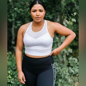 ZYIA White Star Mesh Bra